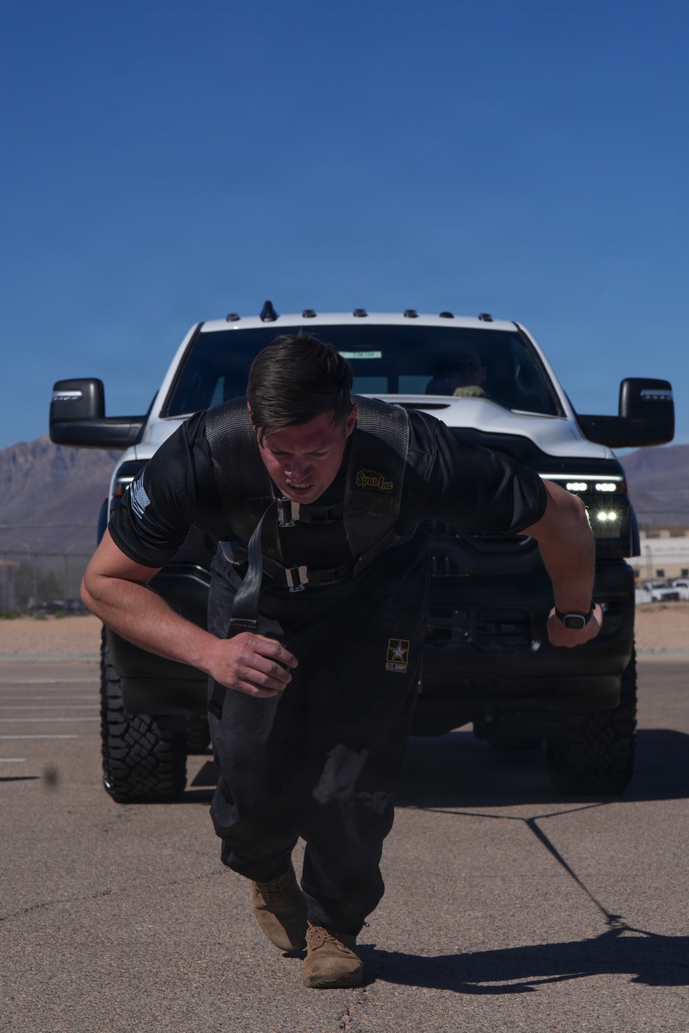 1st Armored Division Soldiers participate in the Strong Man Competition