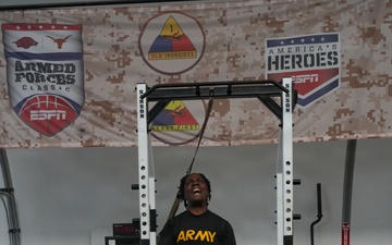 1st Armored Division Soldiers participate in the Strong Man Competition