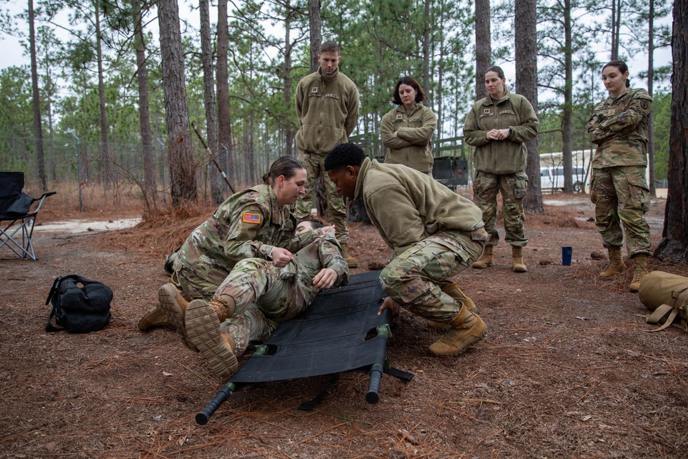 First Year Graduate Veterinary Education officers conduct tactical combat care training during Military Working Dog Week 2026