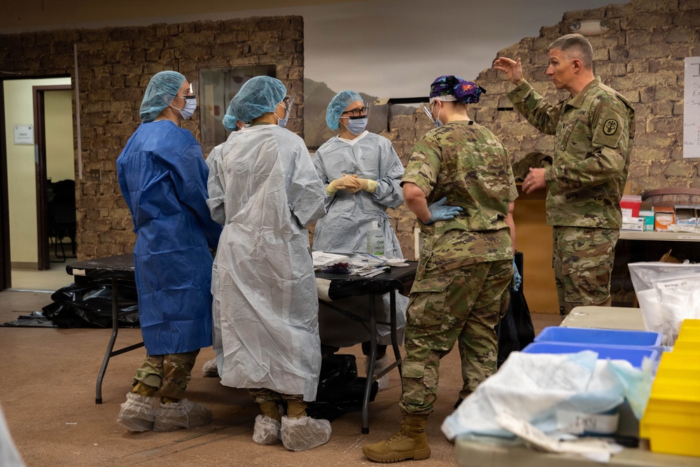 First Year Graduate Veterinary Education officers conduct tactical combat care training during Military Working Dog Week 2026