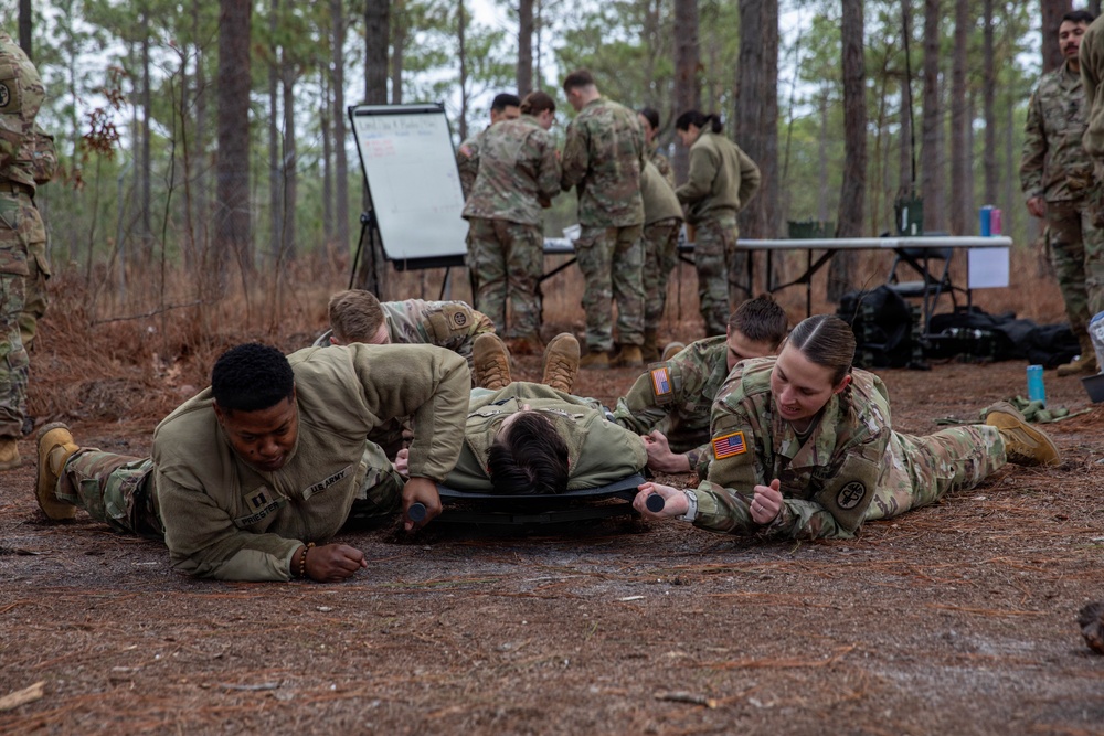 First Year Graduate Veterinary Education officers conduct tactical combat care training during Military Working Dog Week 2026