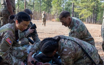 First Year Graduate Veterinary Education officers conduct tactical combat care training during Military Working Dog Week 2026
