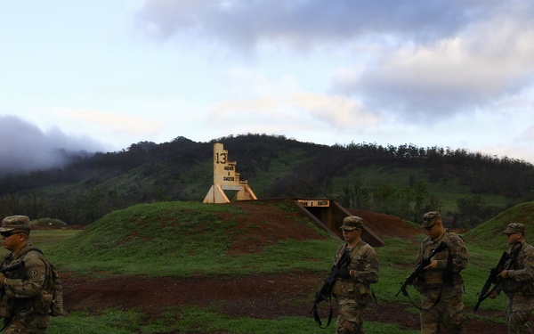 Soldiers Take Aim During Joint Best Squad Competition