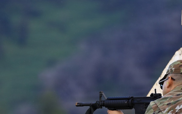Soldiers Take Aim During Joint Best Squad Competition