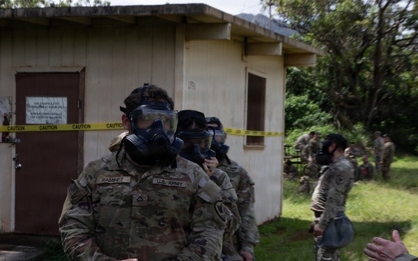 Soldiers Endure CS Gas During Best Squad Event