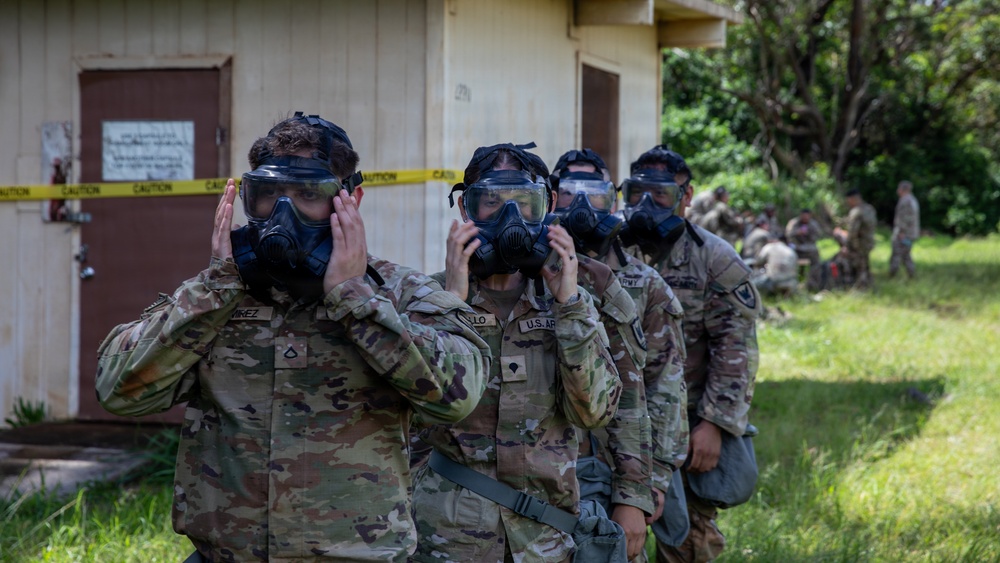 Soldiers Endure CS Gas During Best Squad Event