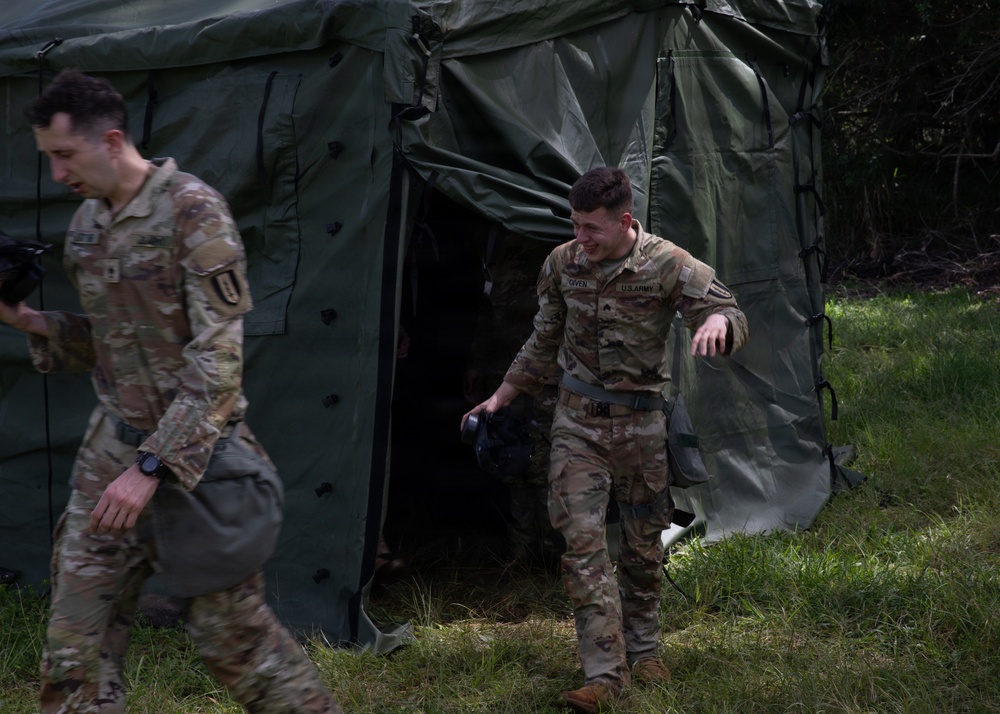 Soldiers Endure CS Gas During Best Squad Event