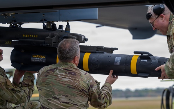 174th Attack Wing Airmen load AGM-114 Hellfire during Sentry South 26-2