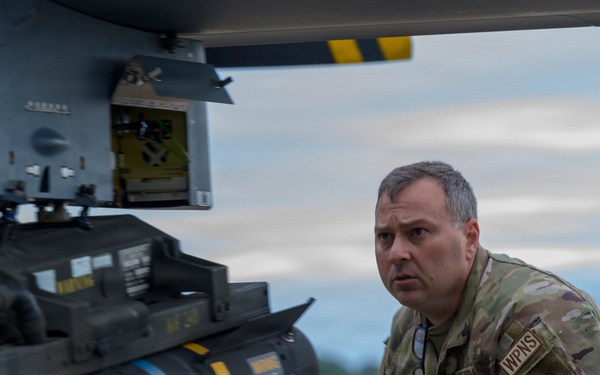 174th Attack Wing specialist inspects AGM-114 Hellfire during Sentry South 26-2