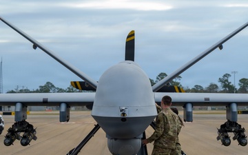 174th Attack Wing Airman Performs MQ-9 Reaper Pre-Flight Checks During Sentry South 26-2