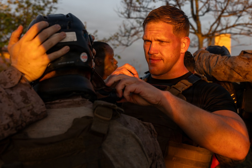 U.S. Marines with Martial Arts Instructor Course 48-26 participate in culminating event