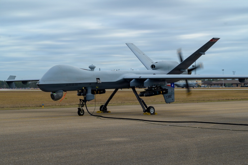 MQ-9 Reaper Spins Up for Pre-Flight Checks During Sentry South 26-2