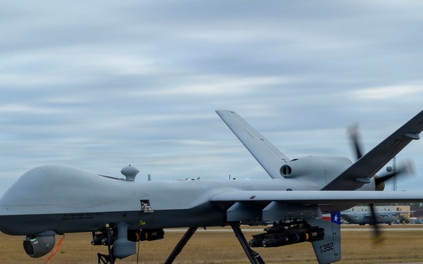 MQ-9 Reaper Spins Up for Pre-Flight Checks During Sentry South 26-2
