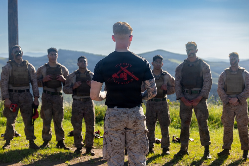 U.S. Marines with Martial Arts Instructor Course 48-26 participate in culminating event