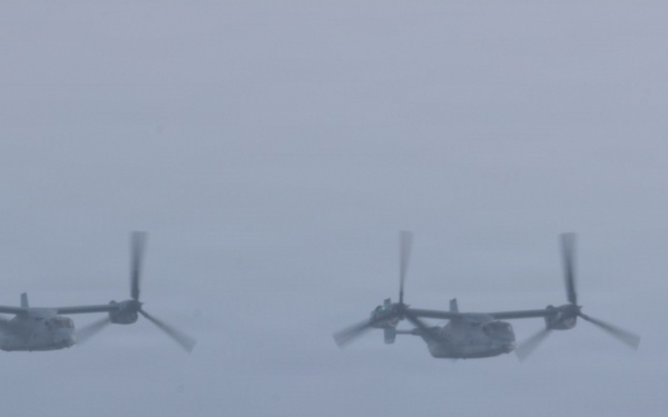 31st MEU | VMM 265 conducts a bilateral fly over exercise