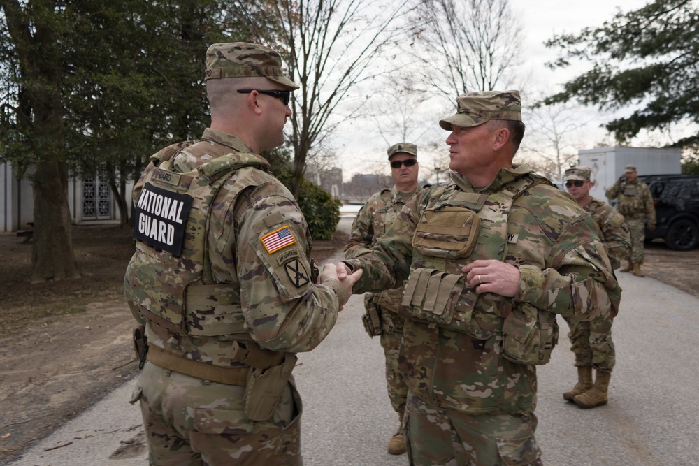 Mississippi National Guard senior enlisted leader visits service members in Washington, D.C.