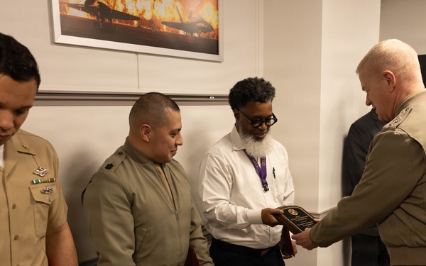 Award presentation for Security Coordinator of the Year