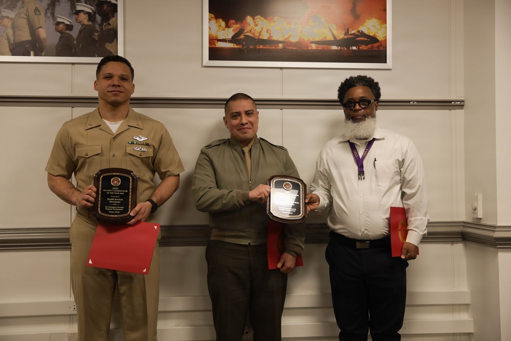 Award presentation for Security Coordinator of the Year