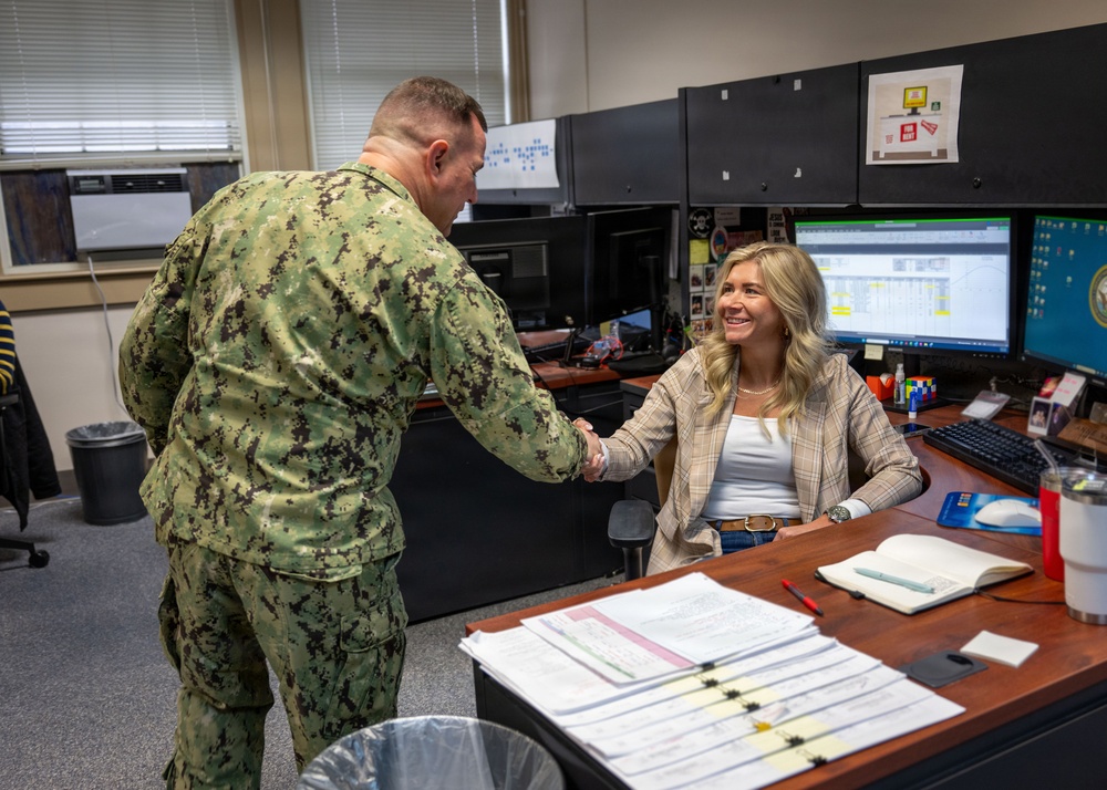 March 3, 2026 -- Commander, Military Sealift Command visits MSC Engineering Teams