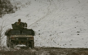 173rd Airborne Brigade Soldiers execute mounted weapons training in Romania