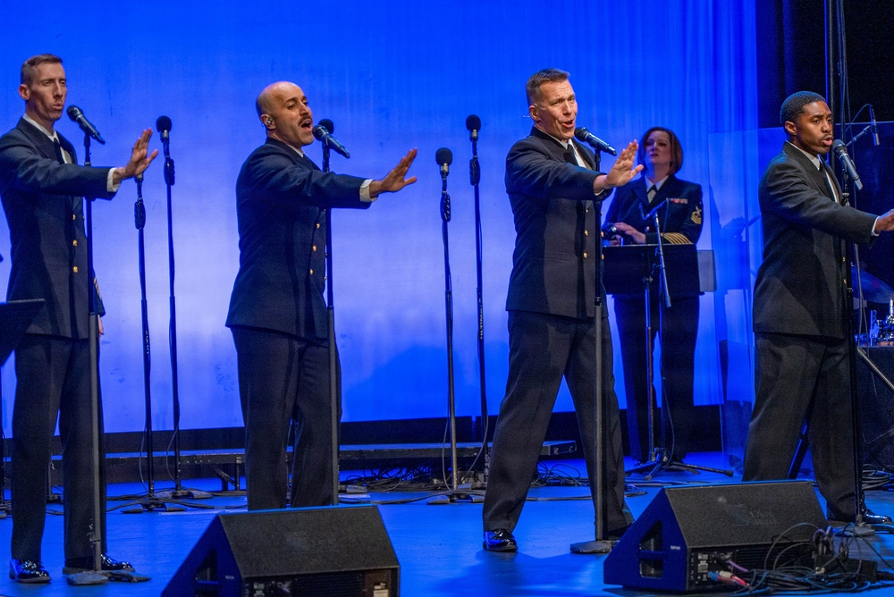 Musician performs at the Klein Memorial Hall in Bridgeport, CT