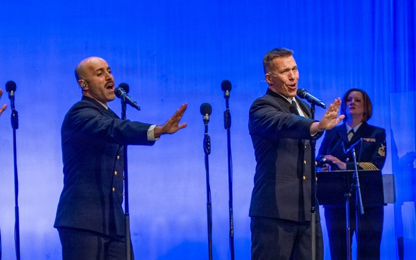 Musician performs at the Klein Memorial Hall in Bridgeport, CT