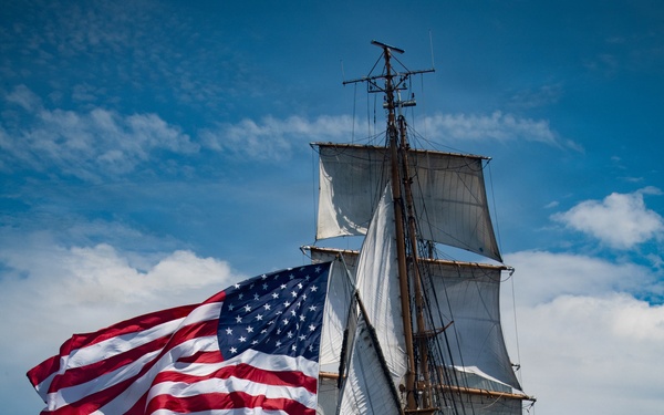 Coast Guard Cutter Eagle sails in Long Island Sound