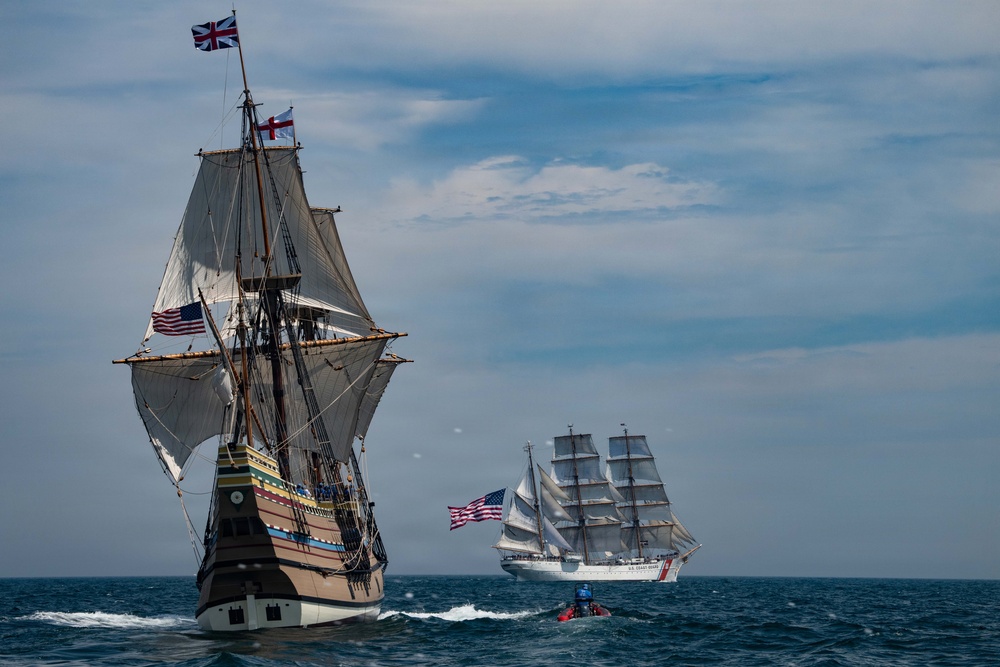 Coast Guard Cutter Eagle sails in Long Island Sound