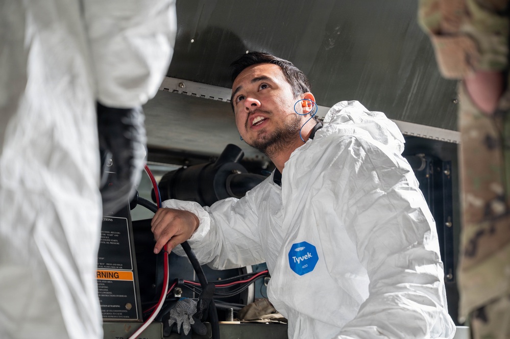 7 EMS performs first on-aircraft cold spray repair on B-1B Lancer