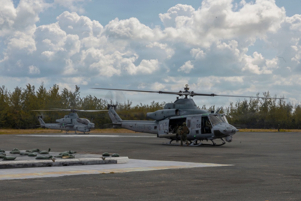 U.S. Marines with HMLA-269 conduct flight operations during MAG-29 DAO Exercise