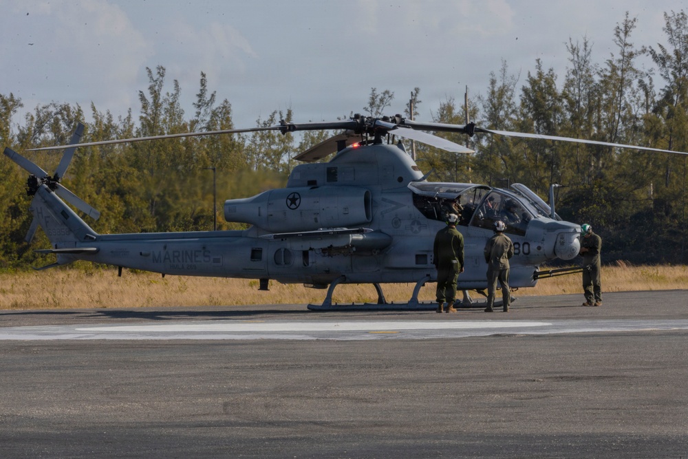 U.S. Marines with HMLA-269 conduct flight operations during MAG-29 DAO Exercise
