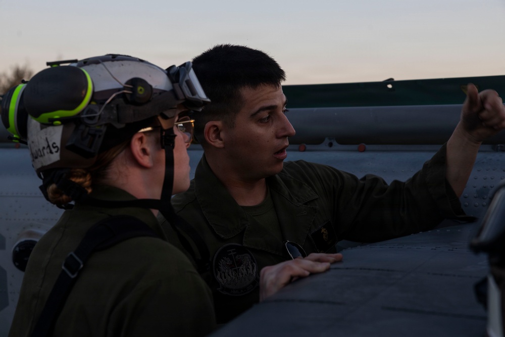 U.S. Marines with HMLA-269 conduct flight operations during MAG-29 DAO Exercise