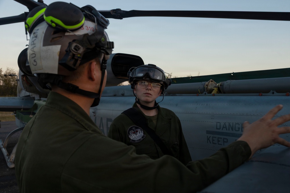 U.S. Marines with HMLA-269 conduct flight operations during MAG-29 DAO Exercise