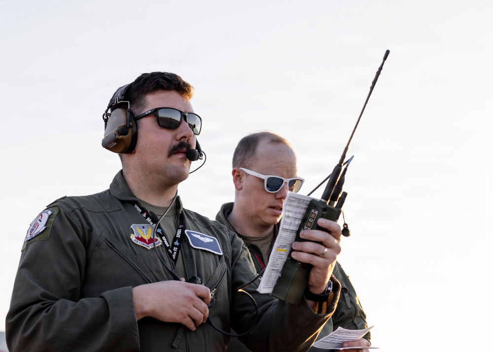 F-22 Demonstration Team Conducts Training Flight