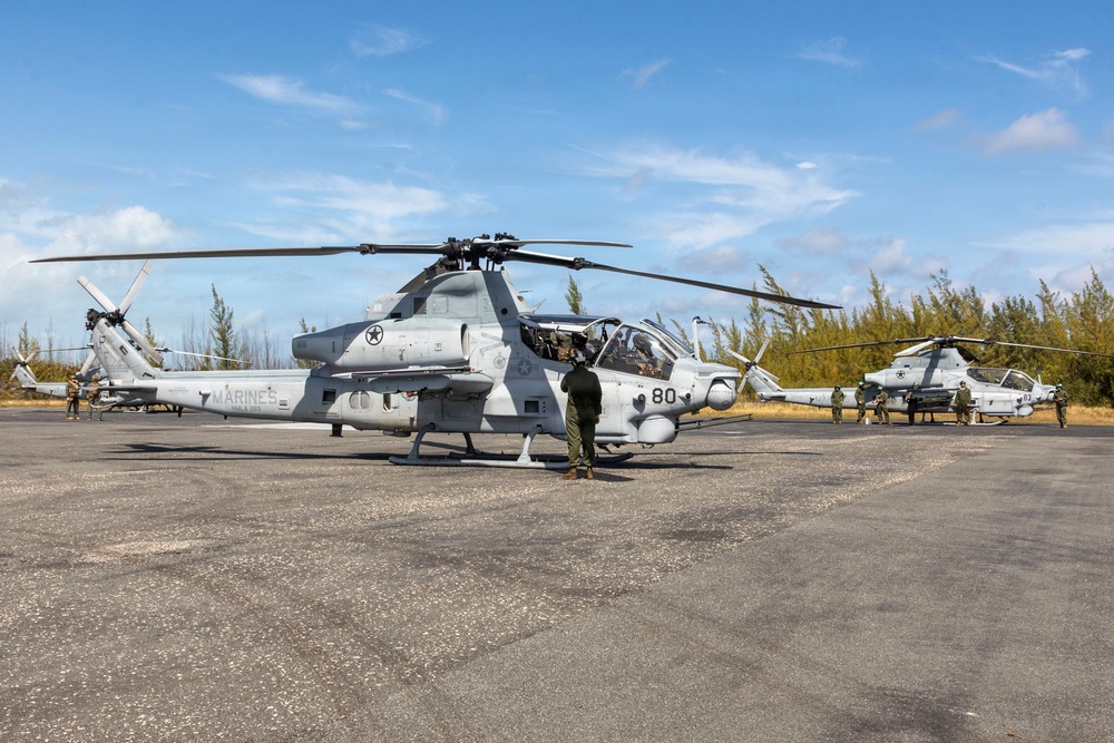 U.S. Marines with HMLA-269 conduct familiarization flight during MAG-29 DAO Exercise