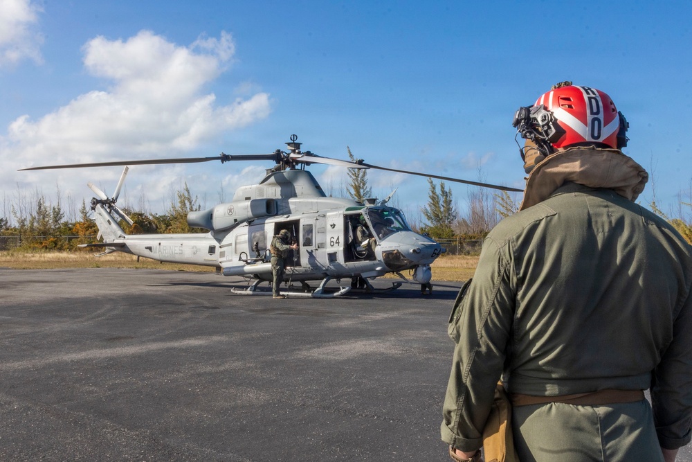 U.S. Marines with HMLA-269 conduct familiarization flight during MAG-29 DAO Exercise