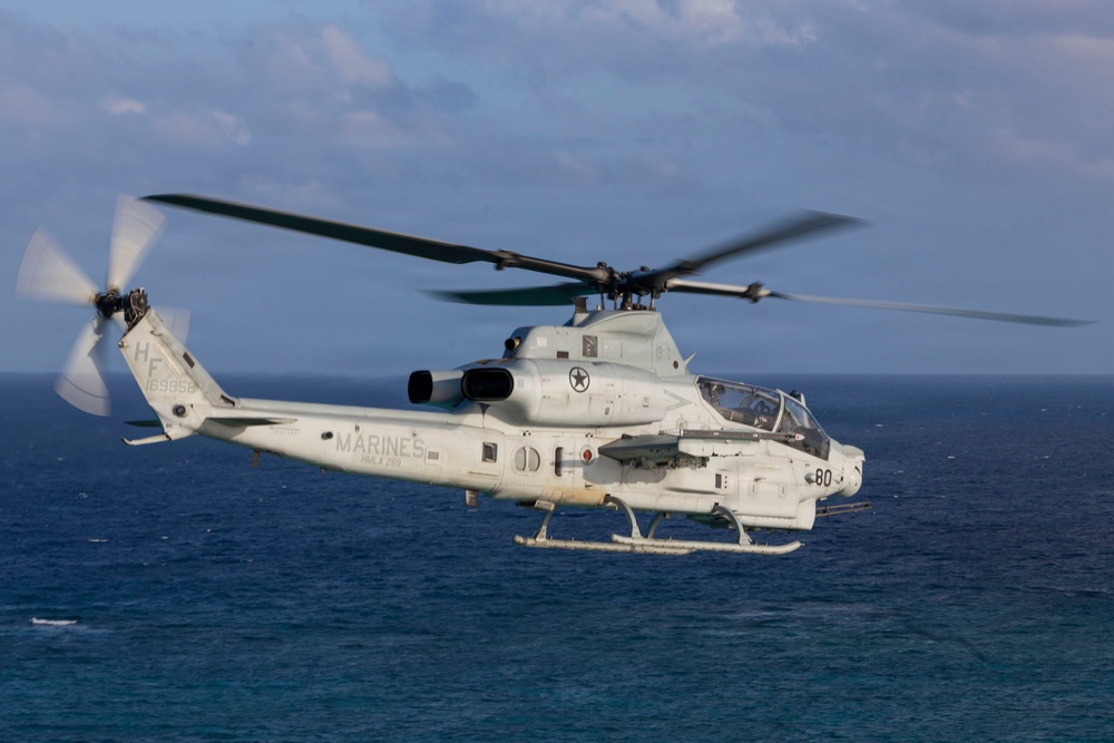U.S. Marines with HMLA-269 conduct familiarization flight during MAG-29 DAO Exercise