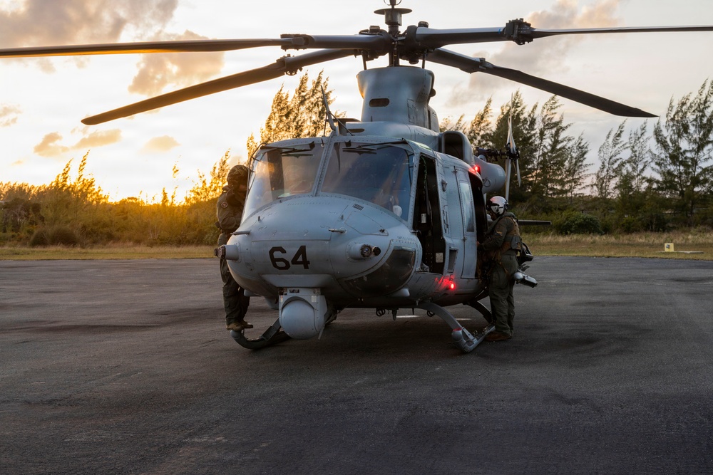 U.S. Marines with HMLA-269 conduct familiarization flight during MAG-29 DAO Exercise