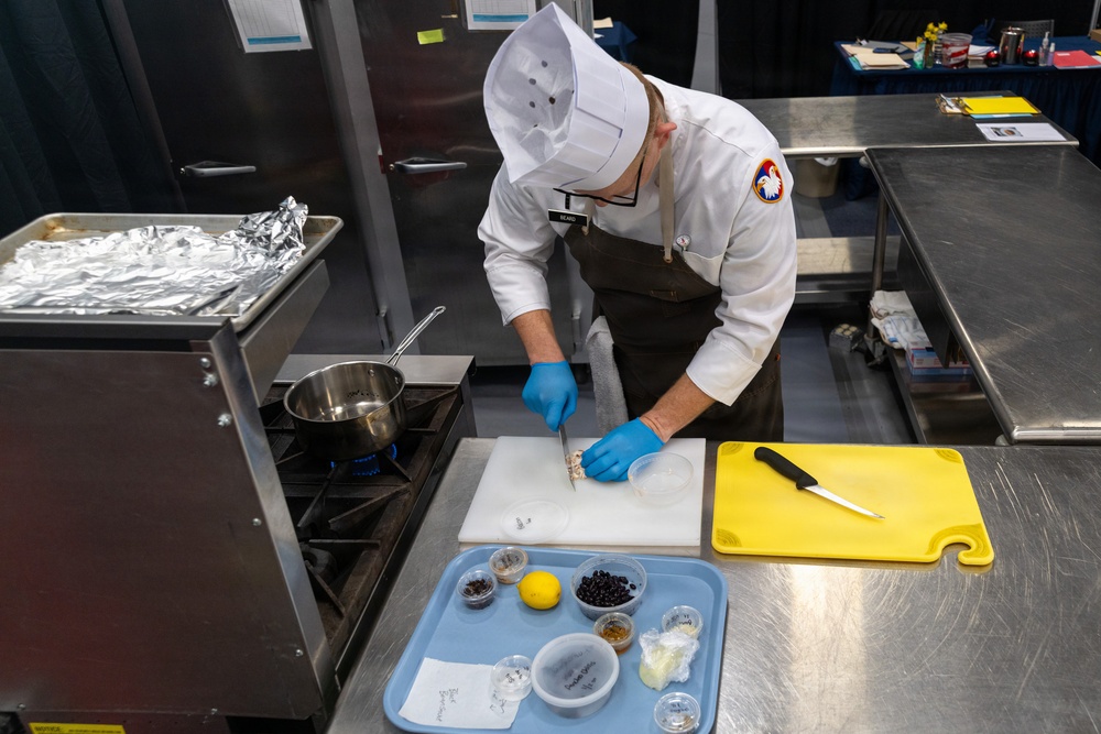Chief Warrant Officer 4 Colby Beard competes in International Savory Event