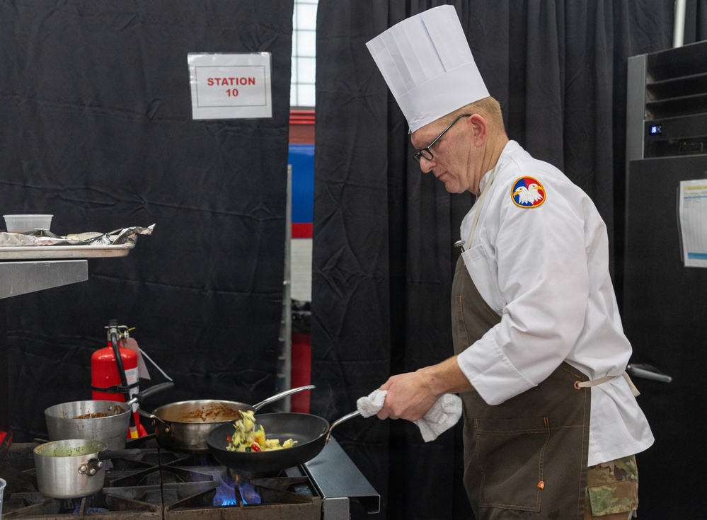 Chief Warrant Officer 4 Colby Beard competes in International Savory Event