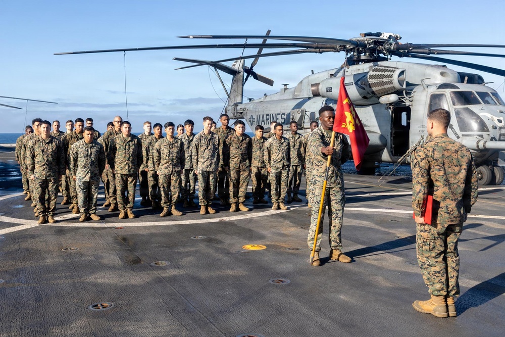 BLT 3/5 Marine gets Promoted at Sea