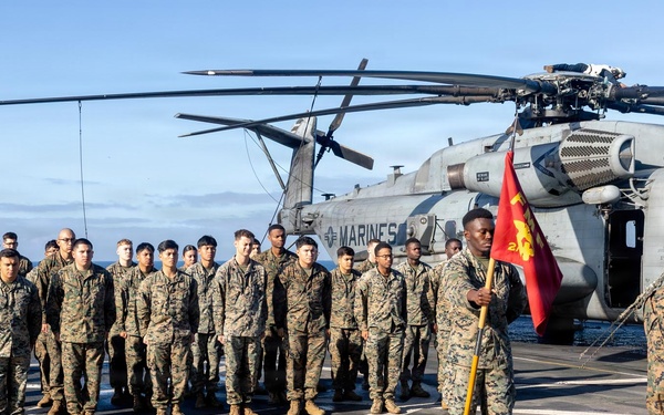 BLT 3/5 Marine gets Promoted at Sea