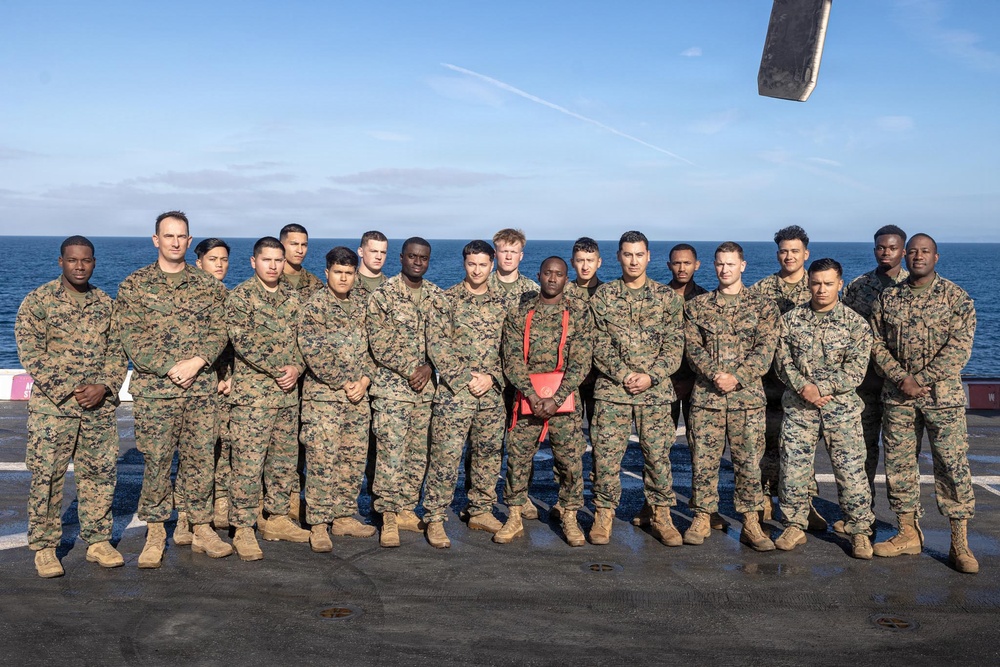 BLT 3/5 Marine gets Promoted at Sea