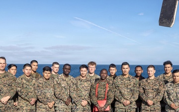 BLT 3/5 Marine gets Promoted at Sea