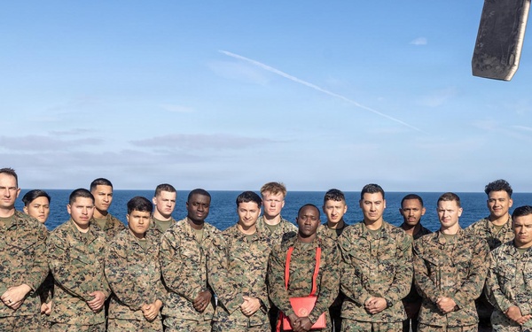 BLT 3/5 Marine gets Promoted at Sea