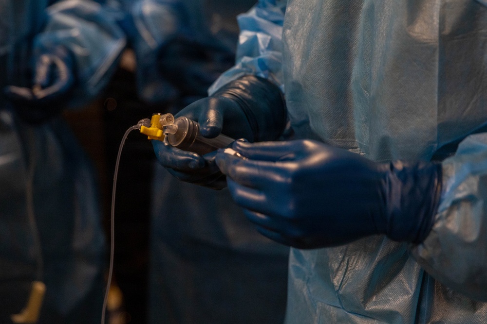 First Year Graduate Veterinarian Education officers conduct surgeries during Military Working Dog Week 2026