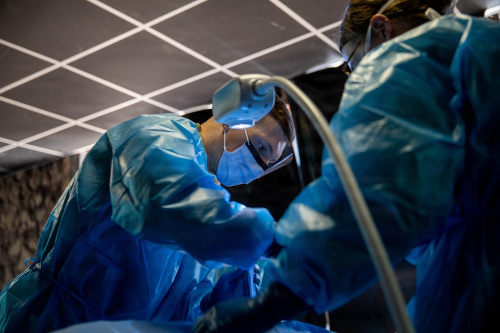 First Year Graduate Veterinarian Education officers conduct surgeries during Military Working Dog Week 2026