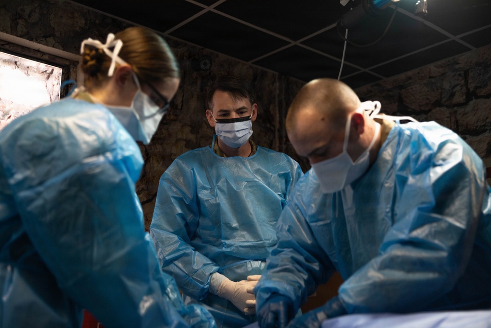 First Year Graduate Veterinarian Education officers conduct surgeries during Military Working Dog Week 2026