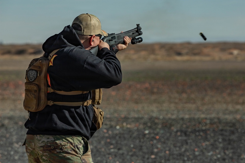 Soldiers from across 1AD compete in trap shooting competition during Torch Week 2026