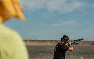 Soldiers from across 1AD compete in trap shooting competition during Torch Week 2026